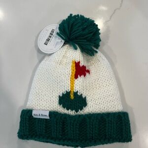 Toddler Bits and Bow Golf Knit Pom Beanie - Master’s Hat